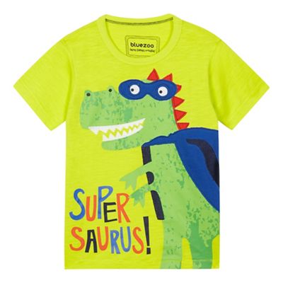 bluezoo Boys' yellow 'Supersaurus' t-shirt
